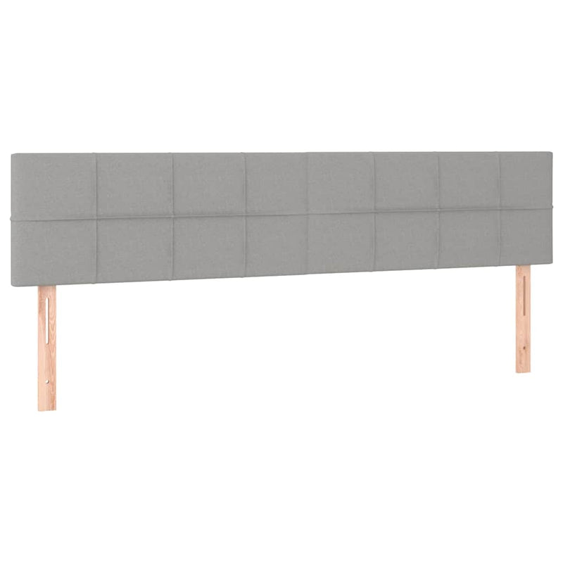 Tăblii de pat, gri deschis, 180x5x78/88 cm, textil