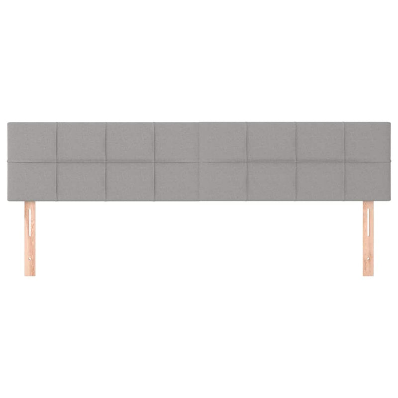 Tăblii de pat, gri deschis, 180x5x78/88 cm, textil