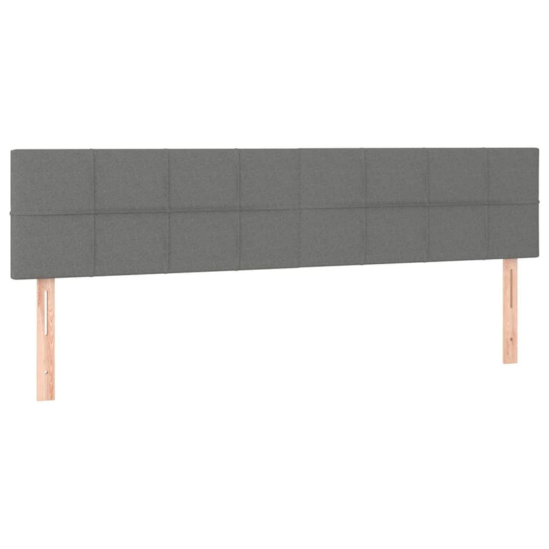 Tăblii de pat, gri închis, 180x5x78/88 cm, textil