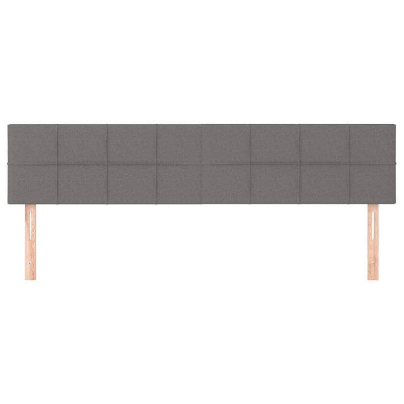 Tăblii de pat, gri închis, 180x5x78/88 cm, textil