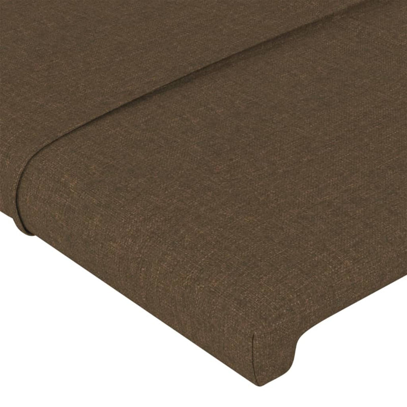 Tăblii de pat, maro închis, 180x5x78/88 cm, textil