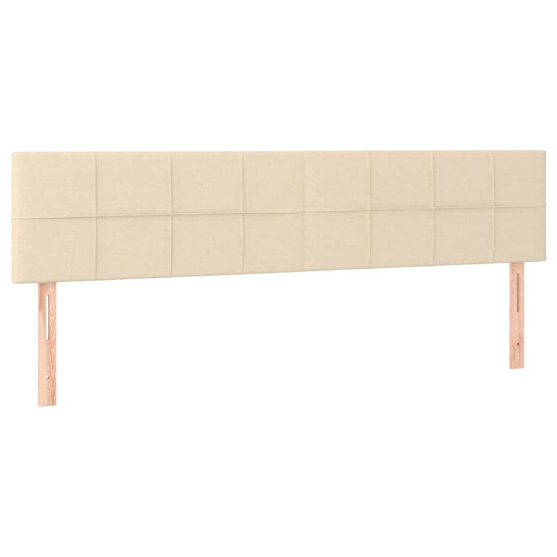 Tăblii de pat, crem, 180x5x78/88 cm, textil