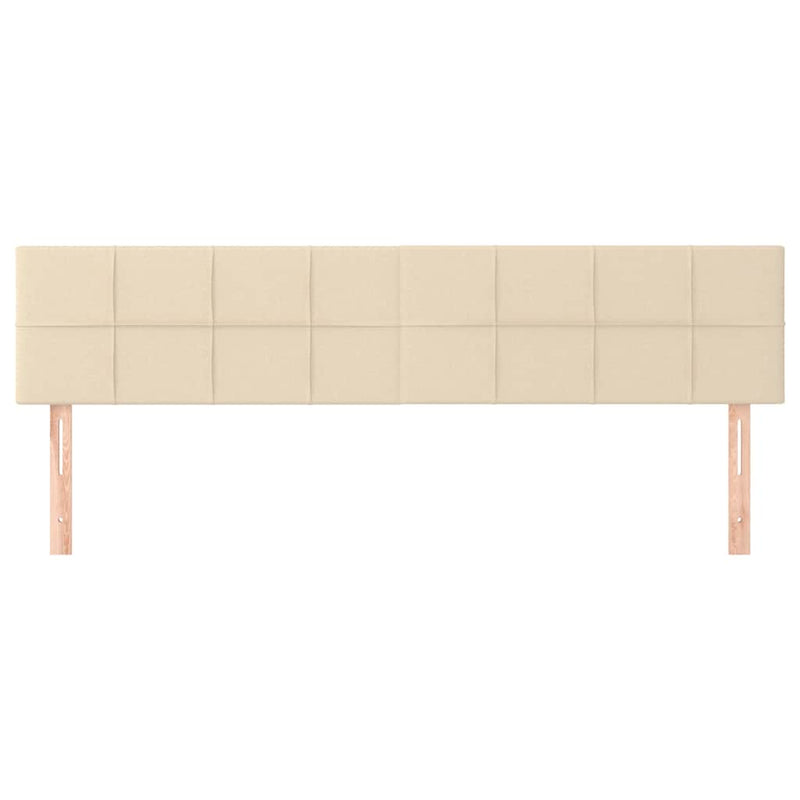 Tăblii de pat, crem, 180x5x78/88 cm, textil