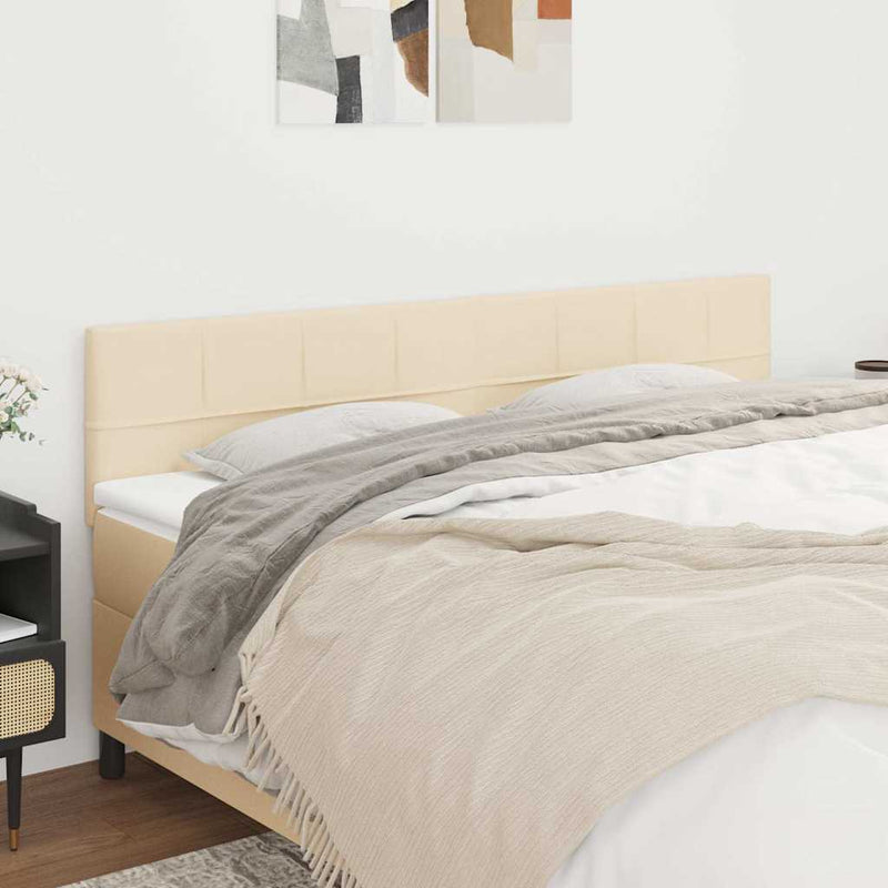Tăblii de pat, crem, 180x5x78/88 cm, textil