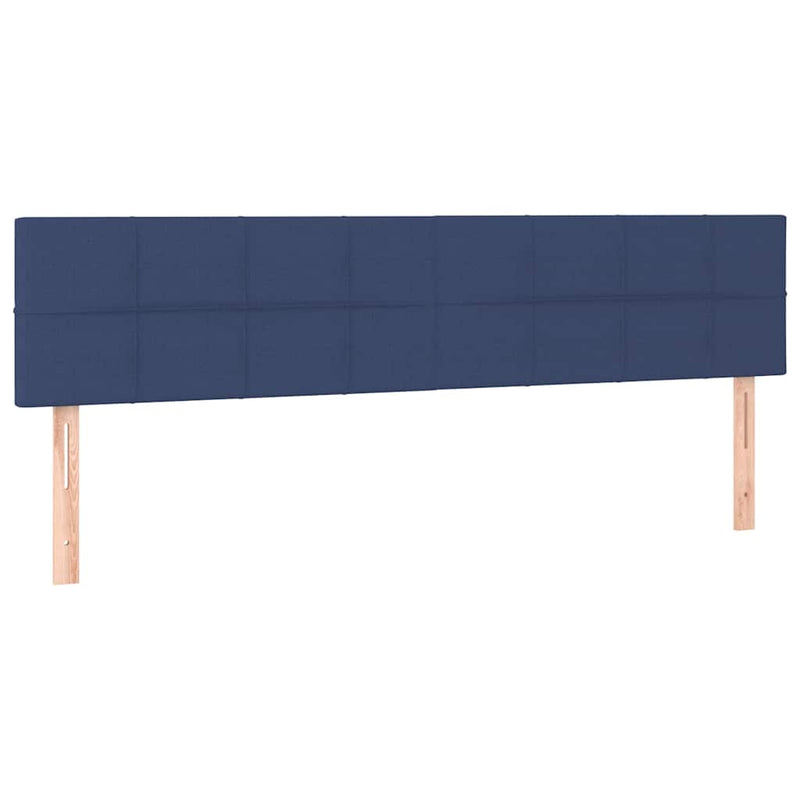 Tăblii de pat, albastru, 180x5x78/88 cm, textil