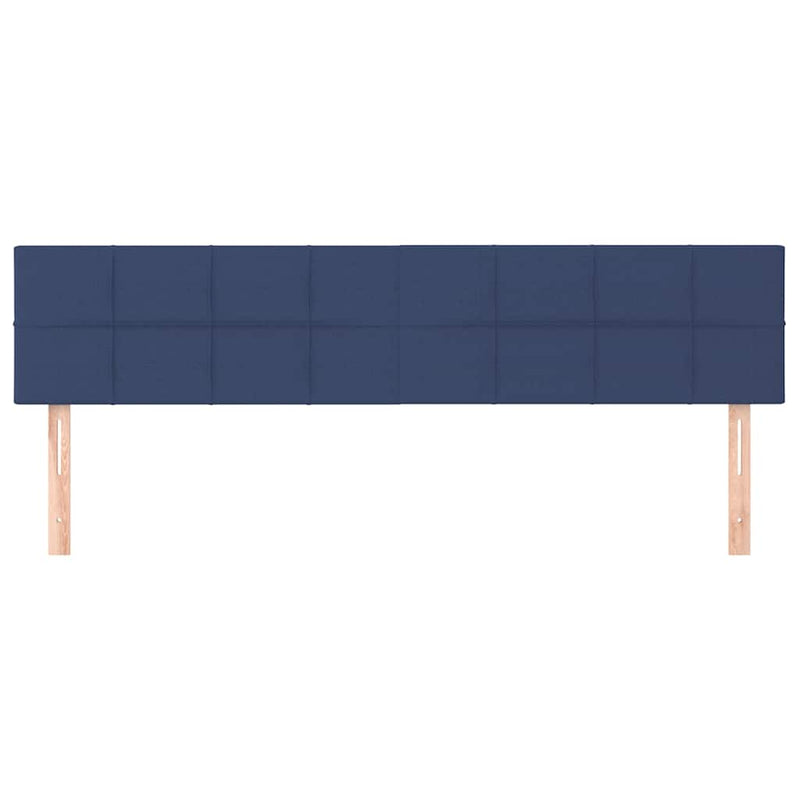 Tăblii de pat, albastru, 180x5x78/88 cm, textil