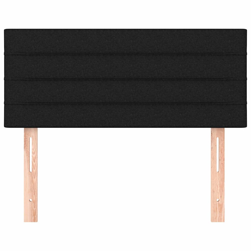 Tăblie de pat, negru, 80x5x78/88 cm, textil