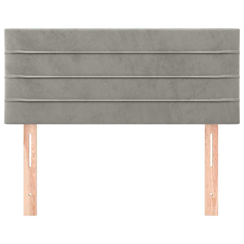 Tăblie de pat, gri deschis, 80x5x78/88 cm, catifea