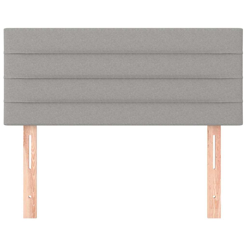 Tăblie de pat, gri deschis, 90x5x78/88 cm, textil