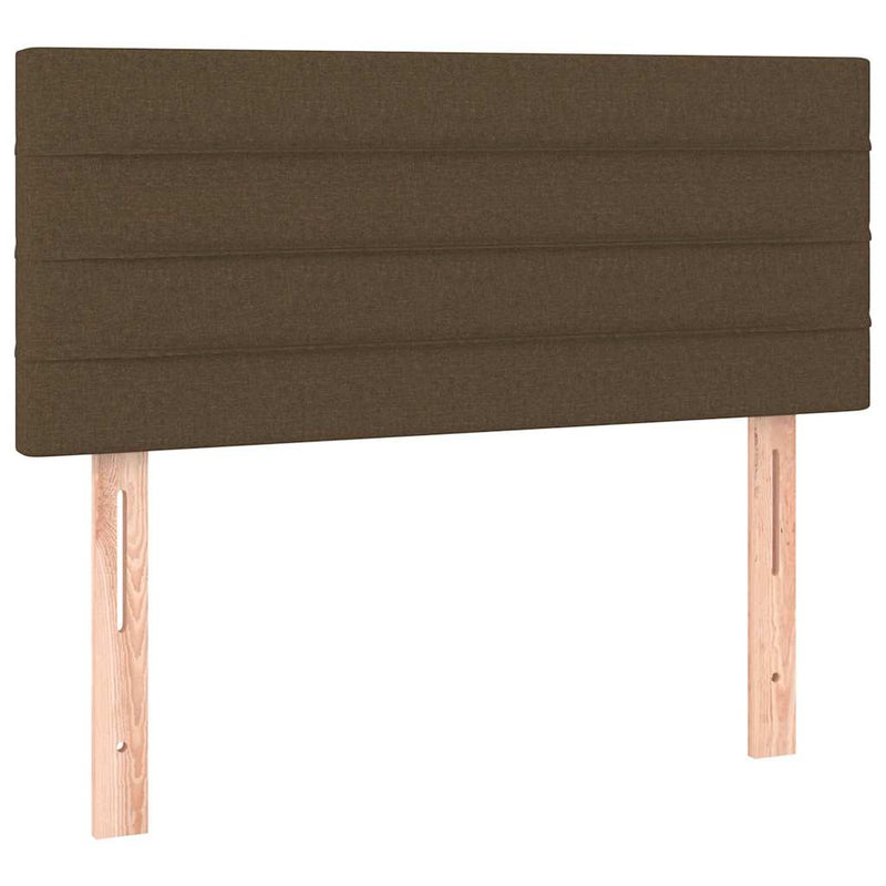 Tăblie de pat, maro închis, 100x5x78/88 cm, textil