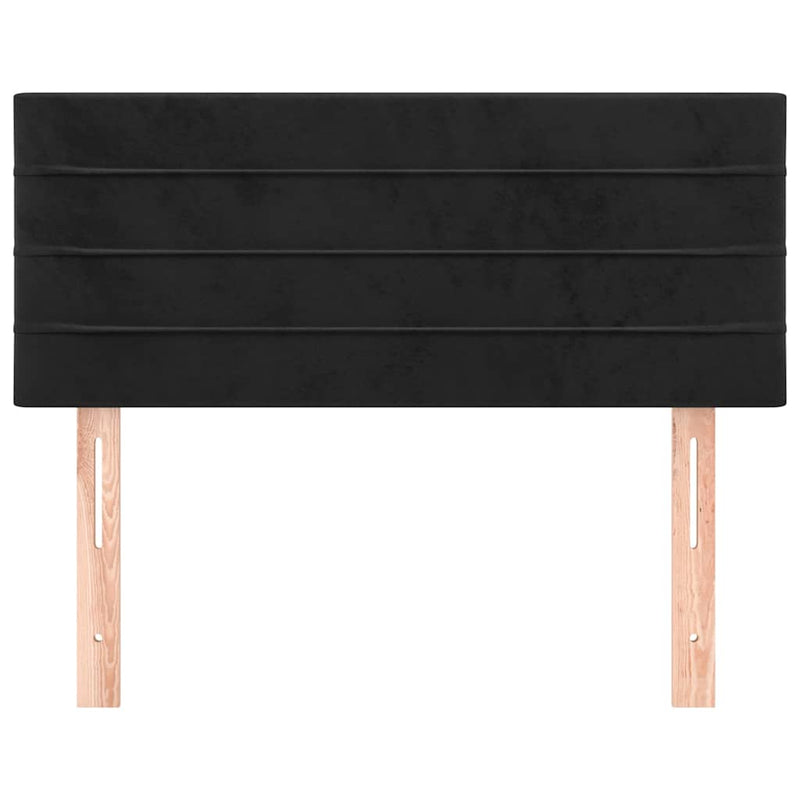 Tăblie de pat, negru, 100x5x78/88 cm, catifea