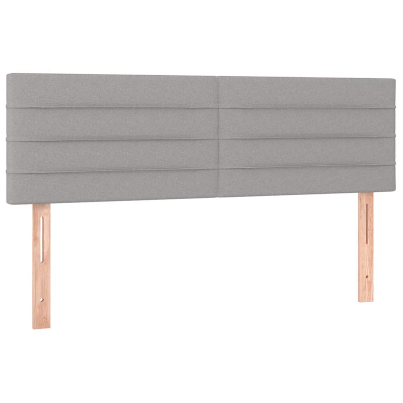 Tăblii de pat, gri deschis, 144x5x78/88 cm, textil