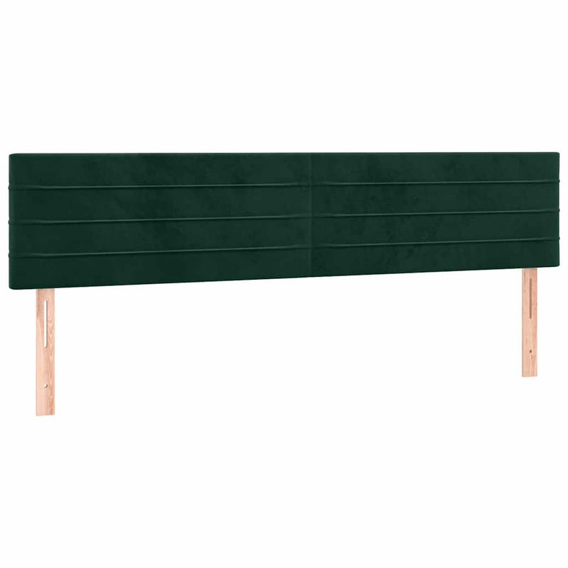 Tăblii de pat, verde închis, 160x5x78/88 cm, catifea