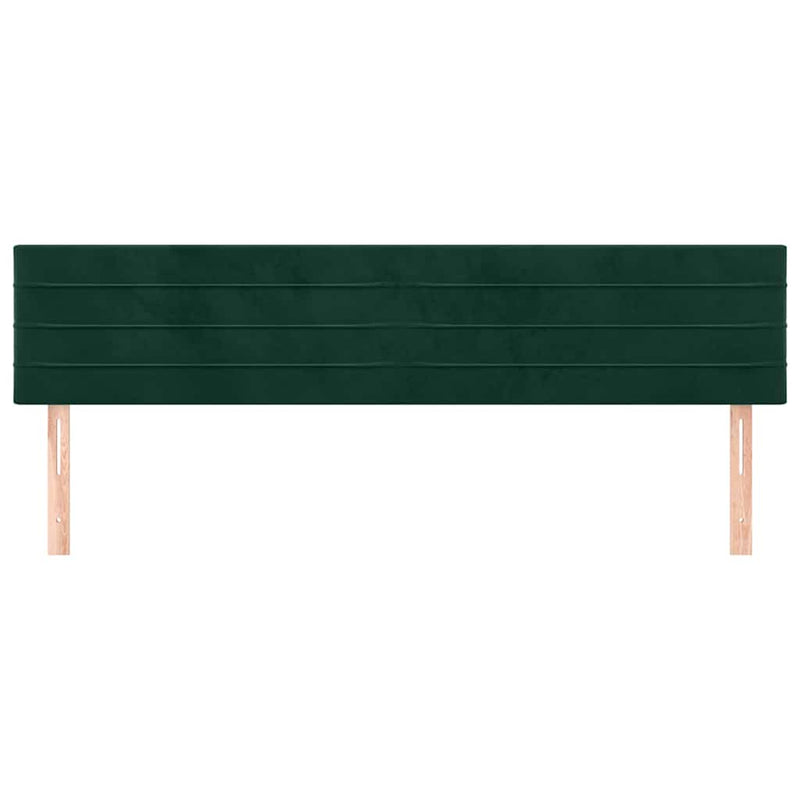 Tăblii de pat, verde închis, 160x5x78/88 cm, catifea