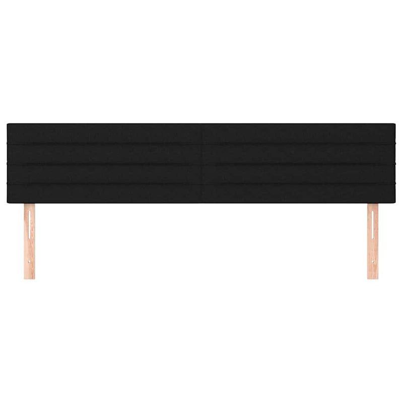 Tăblii de pat, negru, 180x5x78/88 cm, textil