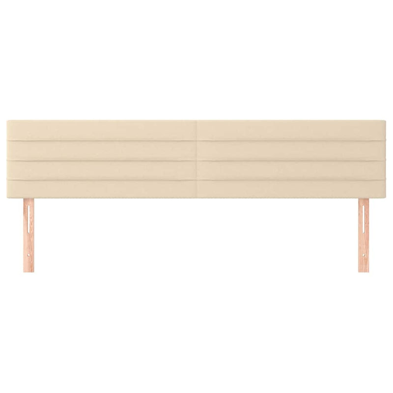 Tăblii de pat, crem, 180x5x78/88 cm, textil