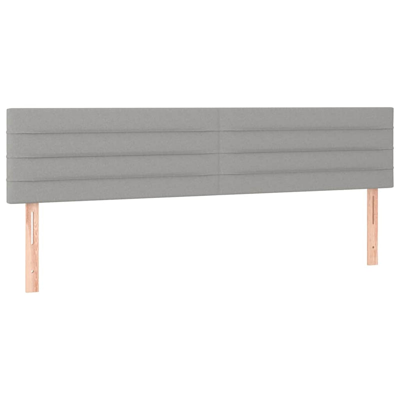 Tăblii de pat, gri deschis, 200x5x78/88 cm, textil