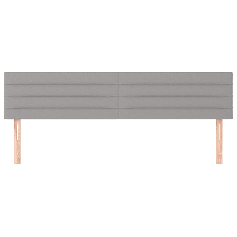 Tăblii de pat, gri deschis, 200x5x78/88 cm, textil