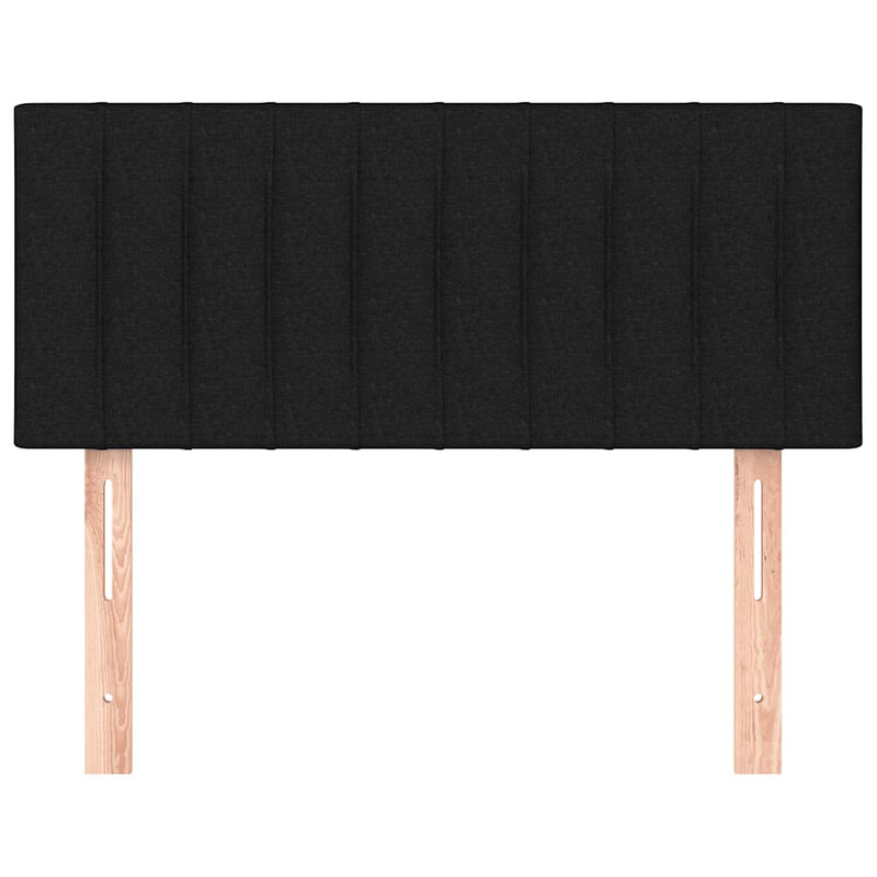 Tăblie de pat, negru, 90x5x78/88 cm, textil