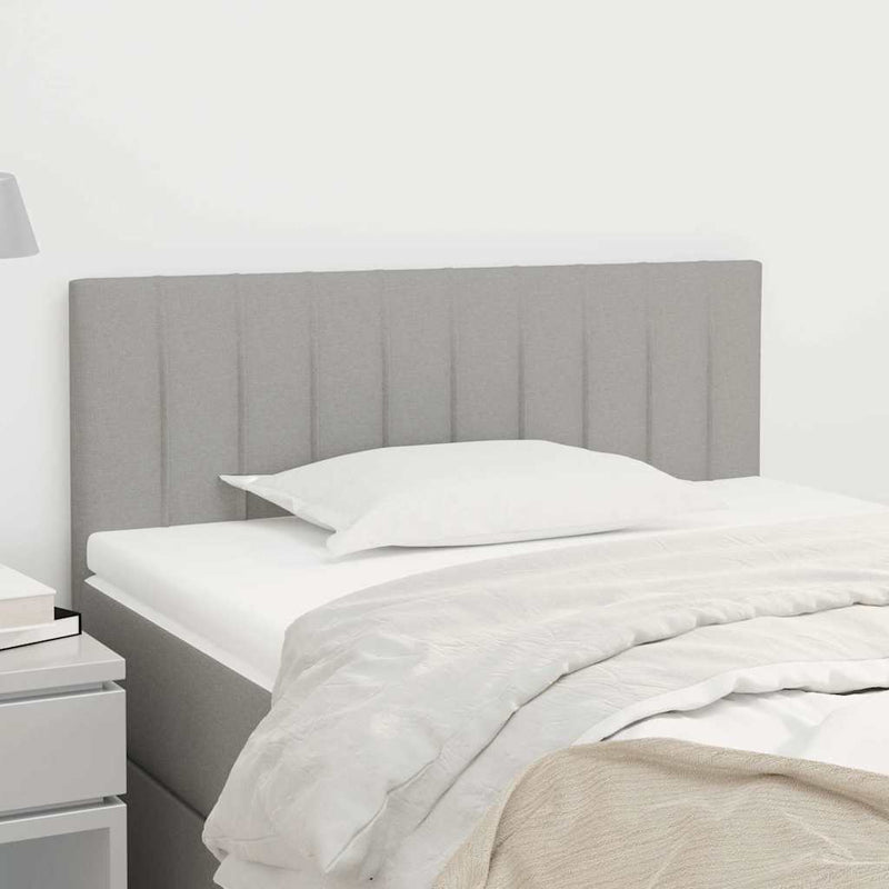 Tăblie de pat, gri deschis, 100x5x78/88 cm, textil