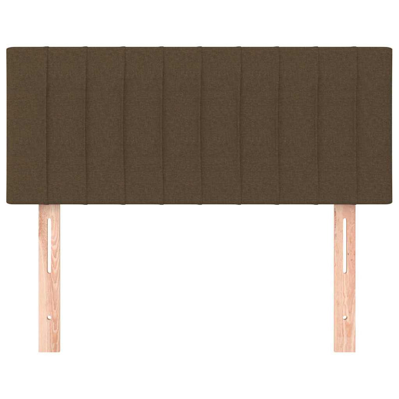 Tăblie de pat, maro închis, 100x5x78/88 cm, textil