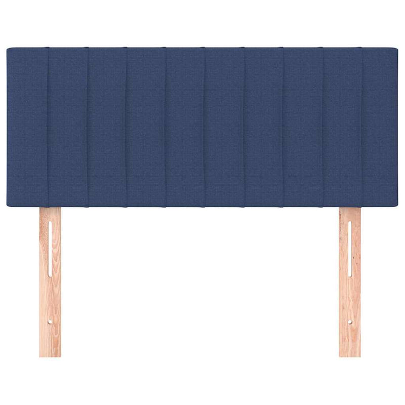 Tăblie de pat, albastru, 100x5x78/88 cm, textil
