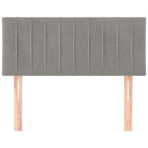 Tăblie de pat, gri deschis, 100x5x78/88 cm, catifea