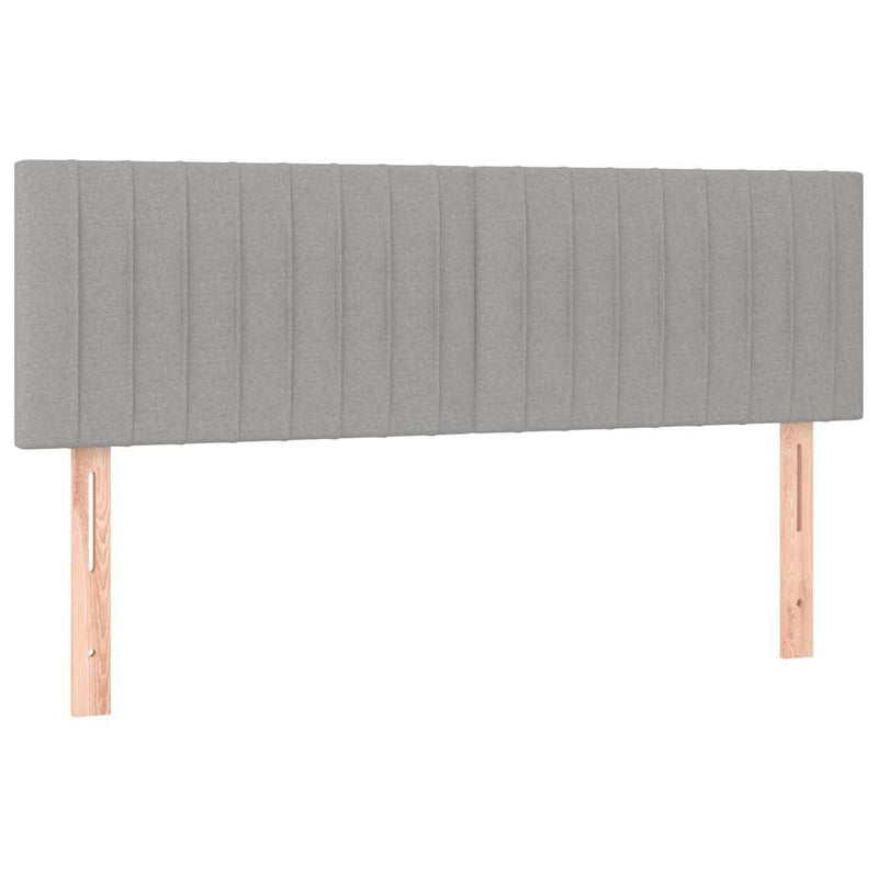 Tăblii de pat, gri deschis, 144x5x78/88 cm, textil