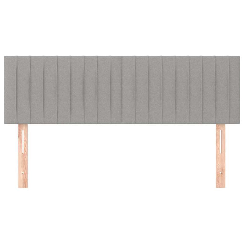 Tăblii de pat, gri deschis, 144x5x78/88 cm, textil