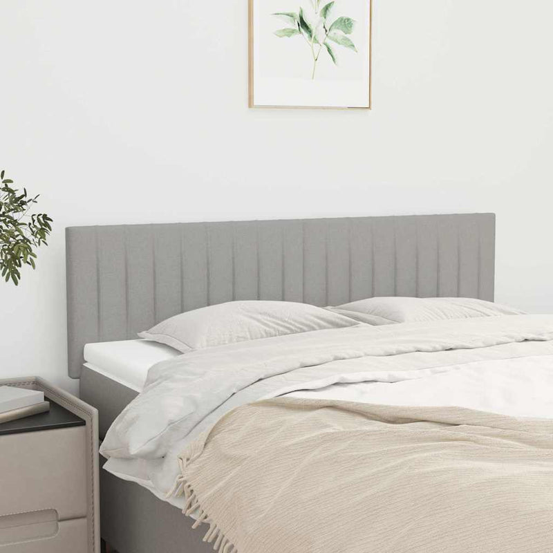 Tăblii de pat, gri deschis, 144x5x78/88 cm, textil