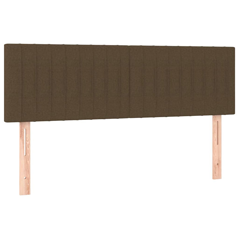 Tăblii de pat, maro închis, 144x5x78/88 cm, textil