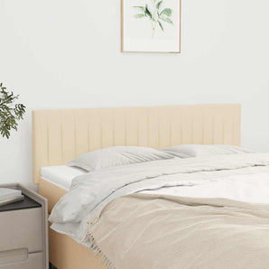 Tăblii de pat, crem, 144x5x78/88 cm, textil