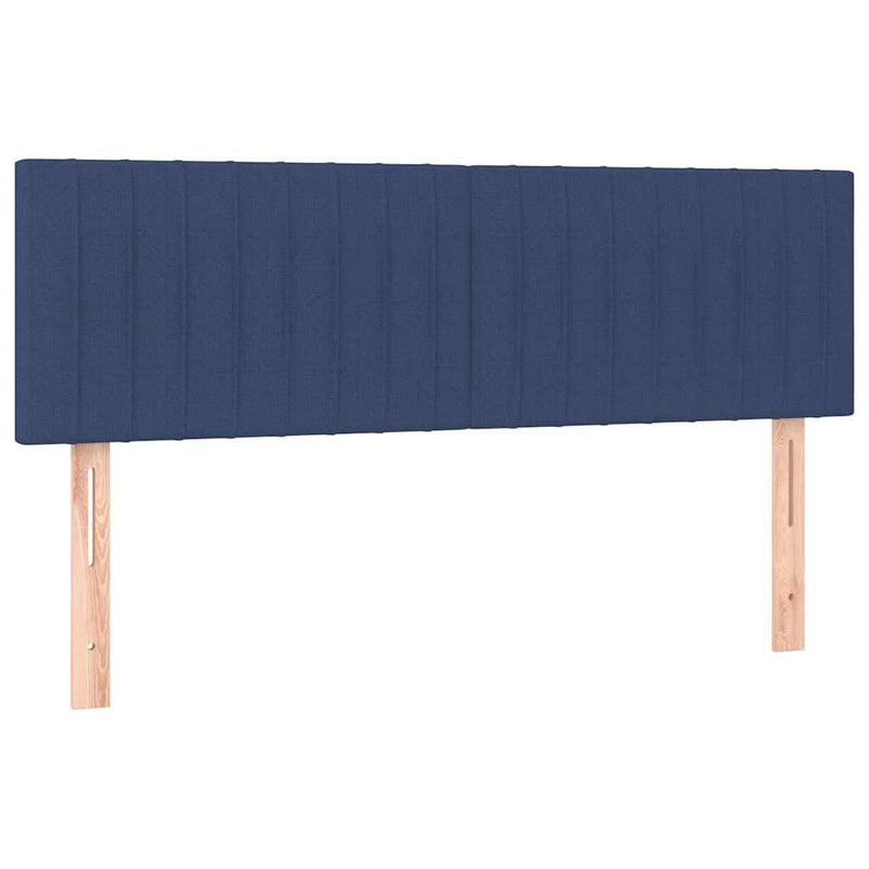 Tăblii de pat, albastru, 144x5x78/88 cm, textil