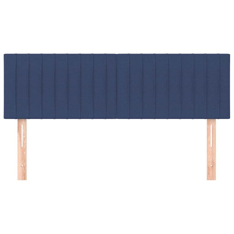 Tăblii de pat, albastru, 144x5x78/88 cm, textil