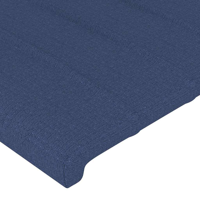 Tăblii de pat, albastru, 144x5x78/88 cm, textil