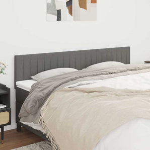 Tăblii de pat, gri închis, 160x5x78/88 cm, textil