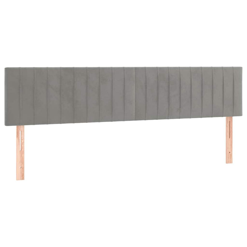 Tăblii de pat, gri deschis, 160x5x78/88 cm, catifea
