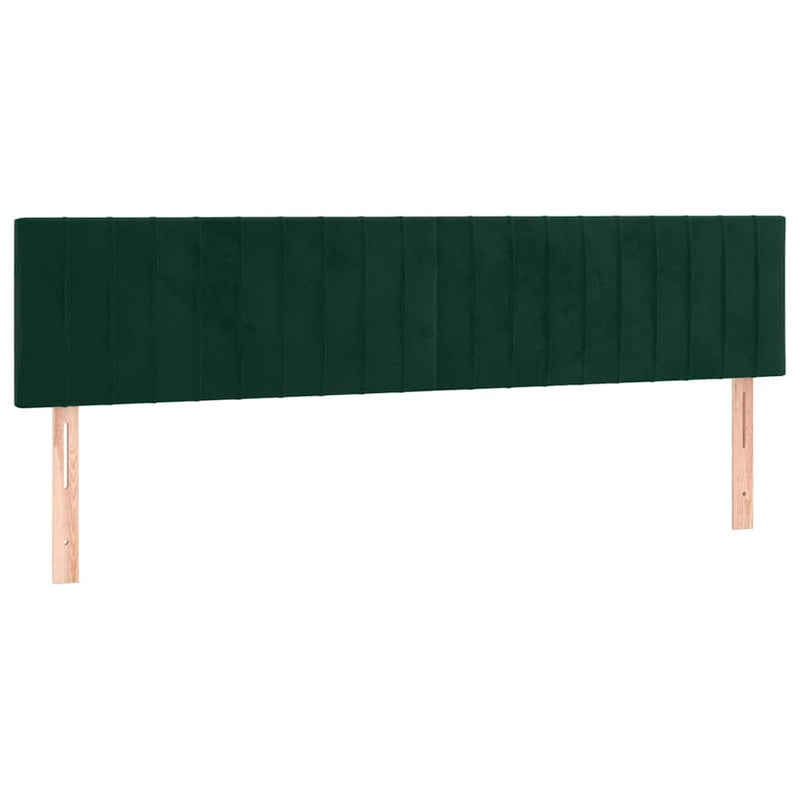 Tăblii de pat, verde închis, 160x5x78/88 cm, catifea