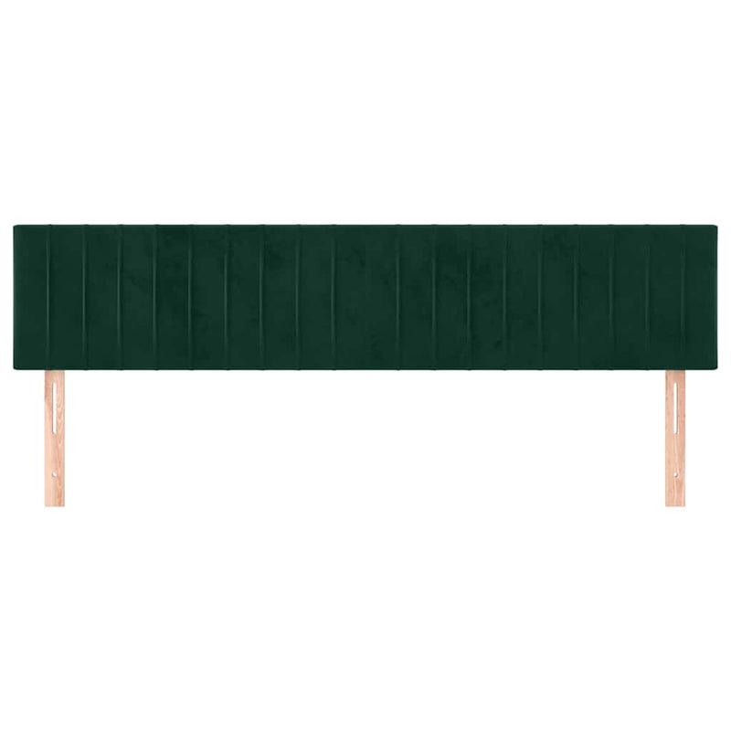 Tăblii de pat, verde închis, 160x5x78/88 cm, catifea
