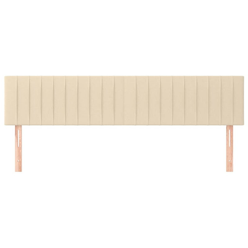 Tăblii de pat, crem, 180x5x78/88 cm, textil