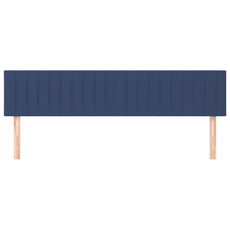 Tăblii de pat, albastru, 180x5x78/88 cm, textil