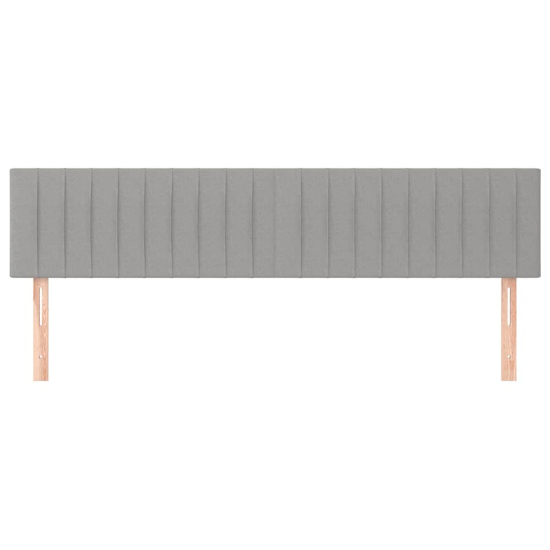 Tăblii de pat, gri deschis, 200x5x78/88 cm, textil