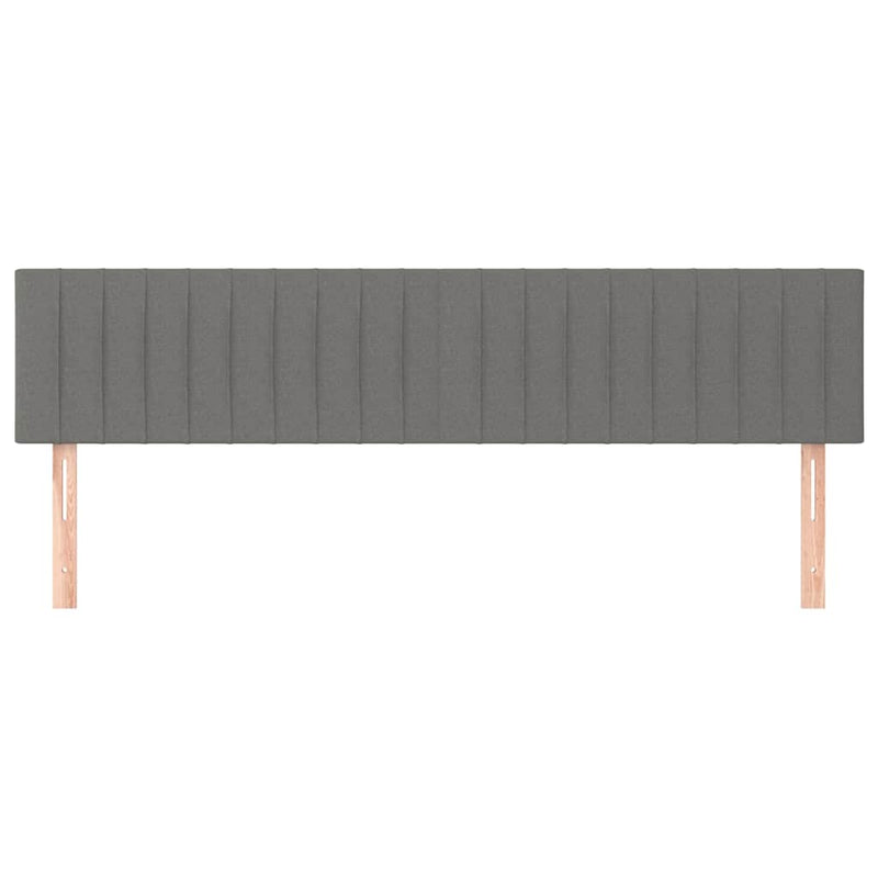 Tăblii de pat, gri închis, 200x5x78/88 cm, textil