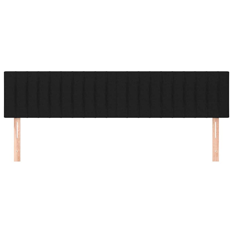 Tăblii de pat, negru, 200x5x78/88 cm, textil