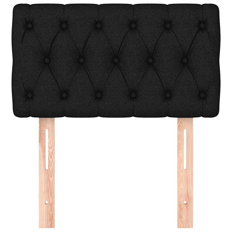 Tăblie de pat, negru, 80x7x78/88 cm, textil