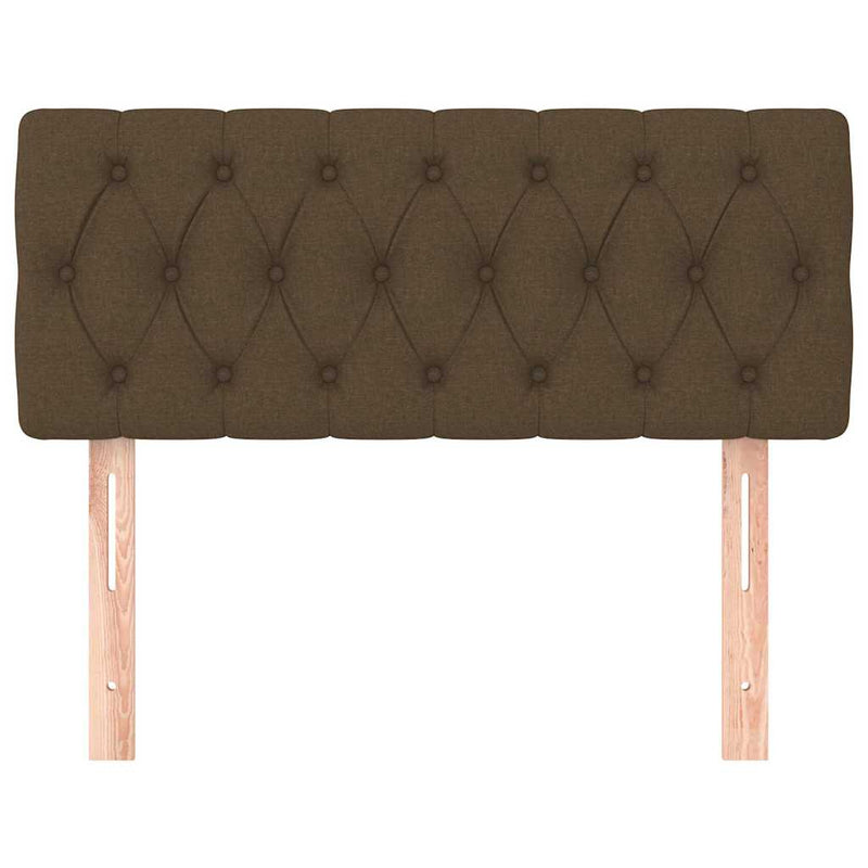 Tăblie de pat, maro închis, 90x7x78/88 cm, textil