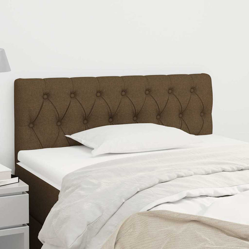 Tăblie de pat, maro închis, 100x7x78/88 cm, textil