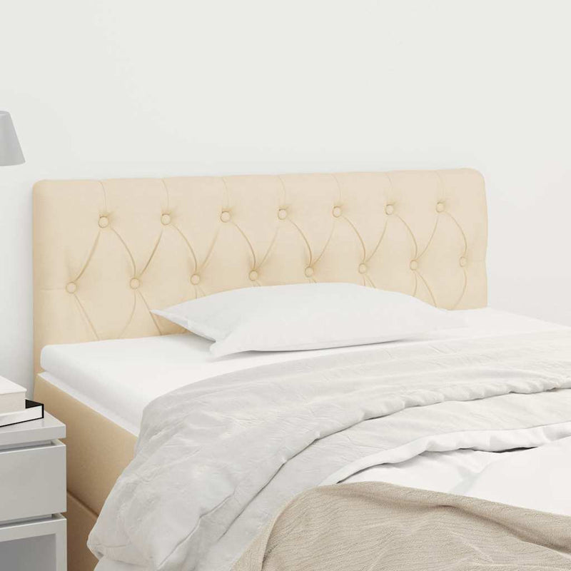 Tăblie de pat, crem, 100x7x78/88 cm, textil