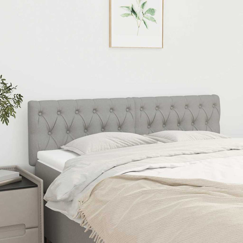 Tăblii de pat, gri deschis, 144x7x78/88 cm, textil