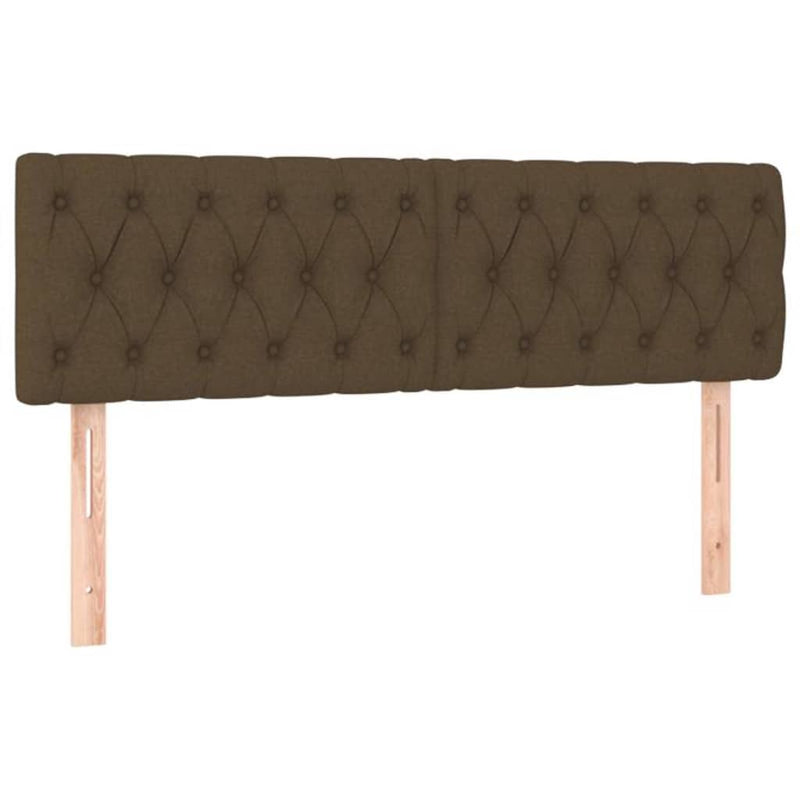 Tăblii de pat, maro închis, 160x7x78/88 cm, textil